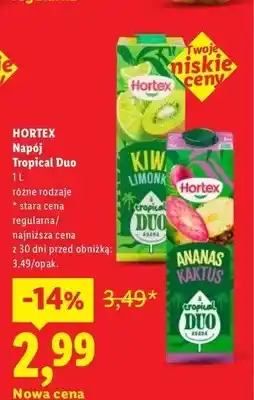 Lidl Napój Tropical Duo Hortex oferta