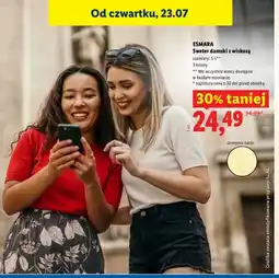 Lidl Sweter damski z wiskozą Esmara oferta