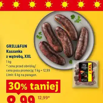 Lidl Kaszanka z wątrobą Grill&Fun XXL oferta