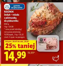 Lidl Indyk - rolada z pietruszką do piekarnika Rzeźnik oferta