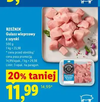 Lidl Gulasz wieprzowy z szynki Rzeźnik oferta