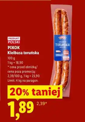Lidl Kiełbasa toruńska Pikok oferta