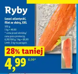 Lidl Łosoś atlantycki filet ze skórą XXL Targ Rybny Lidla oferta