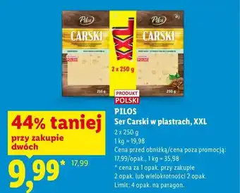 Lidl Ser Carski w plastrach XXL Pilos 2-pak oferta