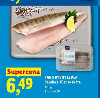 Lidl Sandacz filet ze skórą Targ Rybny Lidla oferta