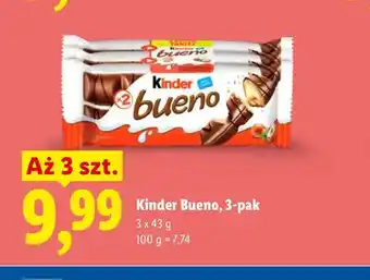 Lidl Baton Kinder Bueno 3-pak oferta