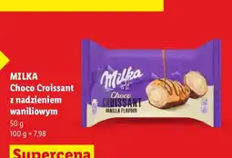 Lidl Choco Croissant z nadzieniem waniliowym Milka oferta