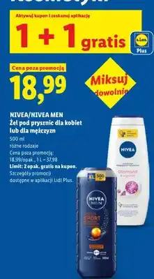 Lidl Żel pod prysznic dla kobiet Nivea Diamond & Argon Oil oferta