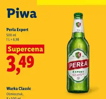 Lidl Piwo Perła Export oferta