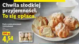 Lidl Ptysie o smaku pistacjowym i śmietankowym oferta
