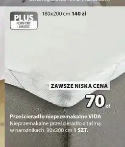 JYSK Prześcieradło nieprzemakalne VIDA 90x200 cm oferta