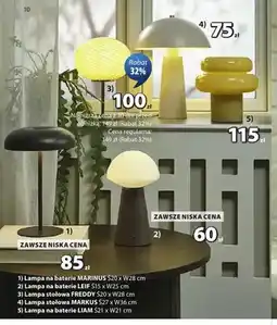 JYSK Lampa na baterie LIAM oferta