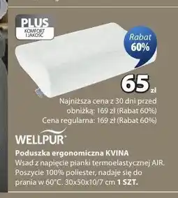 JYSK Poduszka ergonomiczna KVINA WELLPUR 30x50x10/7 cm oferta