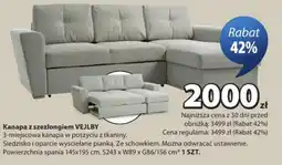 JYSK Kanapa z szezlongiem VEJLBY oferta