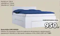 JYSK Rama łóżka LIMFJORDEN oferta