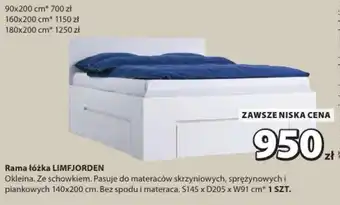 JYSK Rama łóżka LIMFJORDEN oferta