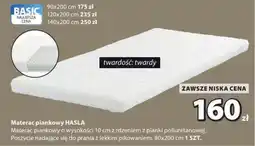 JYSK Materac piankowy HASLA oferta