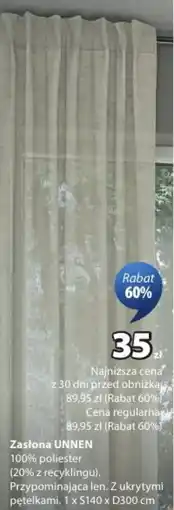 JYSK Zasłona UNNEN oferta