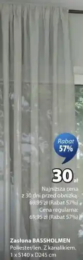 JYSK Zasłona BASSHOLMEN oferta