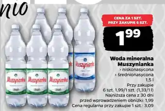 Netto Woda mineralna Muszynianka oferta