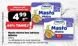 Netto Masło ekstra bez laktozy Miletto oferta