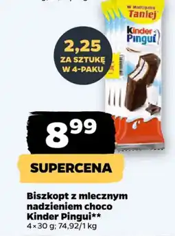 Netto Biskwot z mlecznym nadzieniem chocho Kinder Pingui oferta
