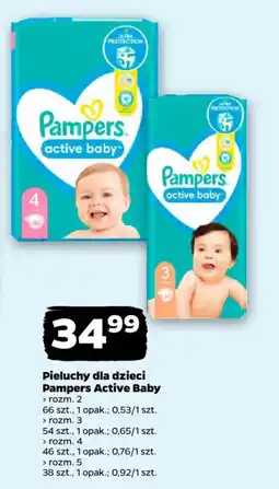 Netto Pieluchy dla dzieci Pampers Active Baby oferta