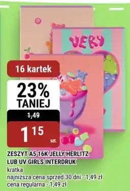 bi1 Zeszyt A5 16K Jelly Herlitz lub UV Girls Interdruk oferta