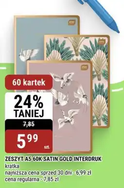 bi1 ZESZYT A5 60K SATIN GOLD INTERDRUK oferta