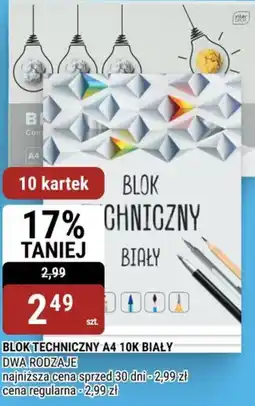 bi1 Blok Techniczny A4 10K Biały oferta