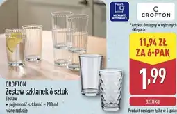 ALDI CROFTON Zestaw szklanek 6 sztuk oferta
