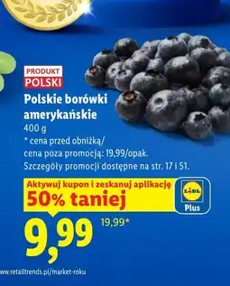 Lidl Borówki amerykańskie Polski oferta