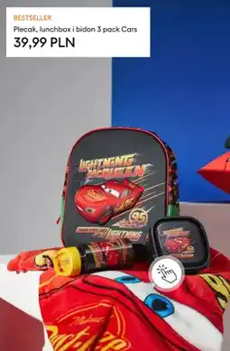 Sinsay Zestaw plecak + lunchbox + bidon Cars 3-pak oferta