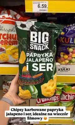 Dino Chipsy karbowane Big Snack papryka jalapeño i ser oferta