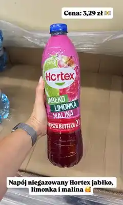 Dino Napój niegazowany Hortex jabłko, limonka i malina oferta