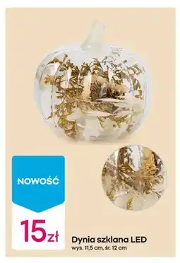 Pepco Dynia szklana LED wys. 11,5 cm śr. 12 cm oferta
