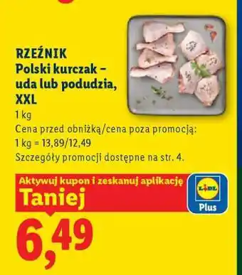 Lidl RZEŹNIK Polski kurczak – uda lub podudzia, XXL oferta