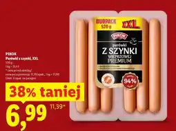 Lidl PIKOK Parówki z szynki, XXL oferta