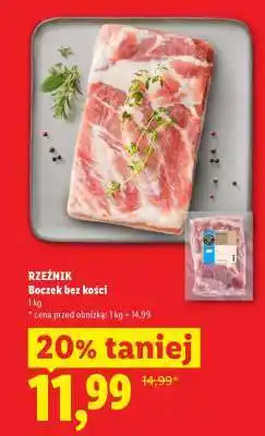 Lidl RZEŹNIK Boczek bez kości oferta