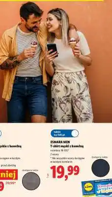 Lidl ESMARA MEN T-shirt męski z bawełną oferta