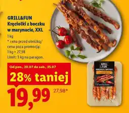 Lidl GRILL&FUN Kręciotki z boczku w marynacie, XXL oferta