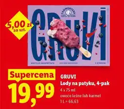 Lidl GRUVI Lody na patyku, 4-pak oferta