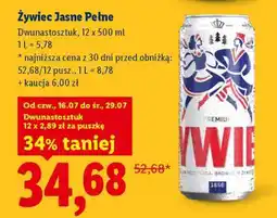 Lidl Żywiec Jasne Pełne oferta