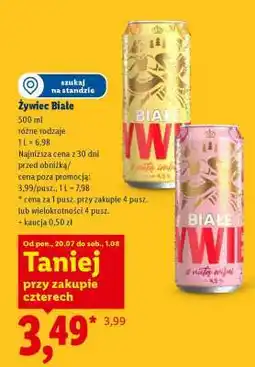 Lidl Żywiec Białe oferta