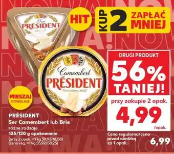 Kaufland PRÉSIDENT Ser Camembert lub Brie oferta