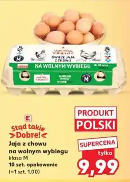Kaufland Jaja z chowu na wolnym wybiegu klasa M oferta