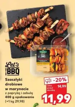 Kaufland Szaszłyki drobiowe w marynacie z papryką i cebulą 400 g opakowanie oferta
