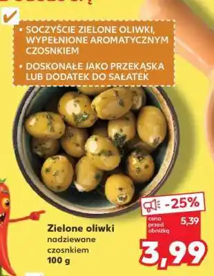 Kaufland Zielone oliwki nadziewane czosnkiem 100 g oferta