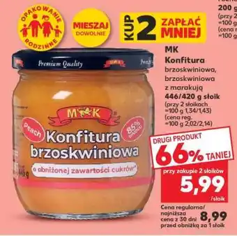 Kaufland MK Konfitura brzoskwiniowa, brzoskwiniowa z marakują oferta
