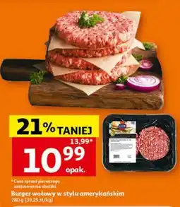 Auchan Burger wołowy w stylu amerykańskim oferta